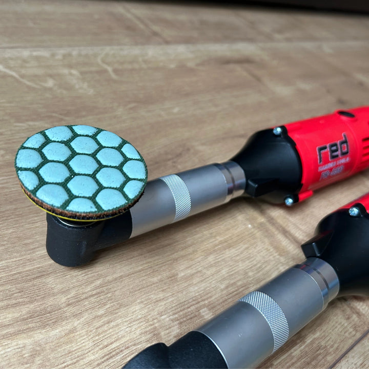 RED Diamond Tools precíziós sarokcsiszoló hosszúnyakú kofferben rengeteg kiegészítővel