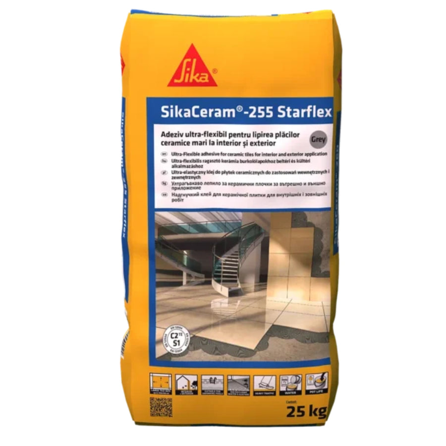 SikaCeram-255 Starflex 25 kg-os S1 felxibilis csemperagasztó burkolat ragasztásához